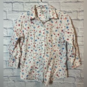L.L. Bean Floral Print Women's Shirt, sz small